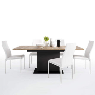 Brolo Extending Dining Table + 4 Chair White Fast Delivery