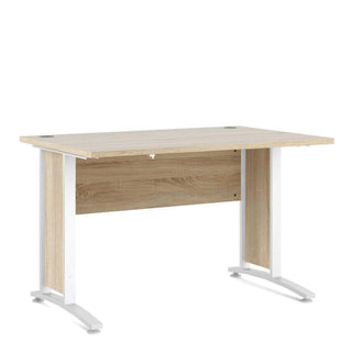 Prima Desk 150 cm in Oak with White Legs Fast Delivery