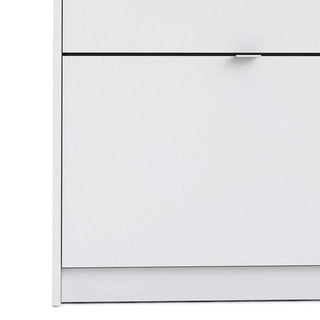 Shoe Cabinet 2 tilting doors White Fast Delivery