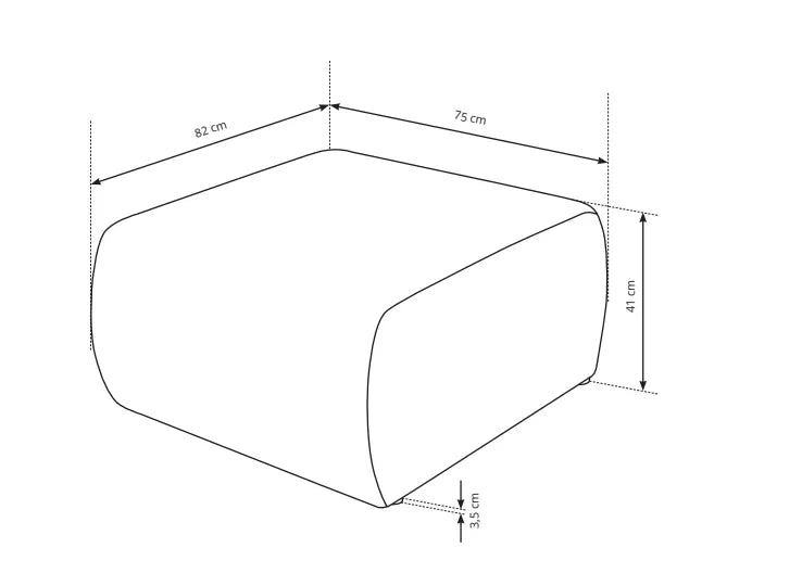 Allora Footstool dimensions