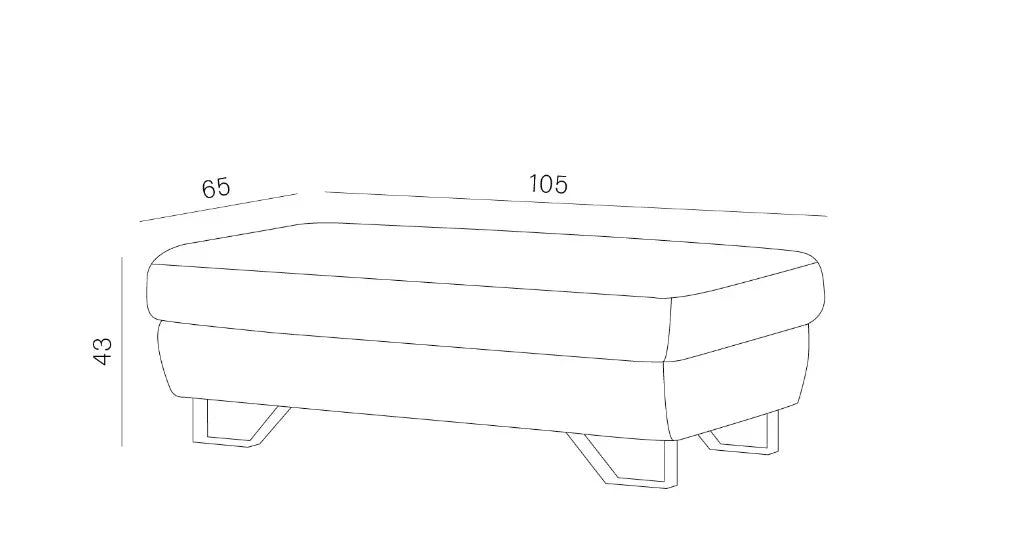 Asto Footstool dimensions