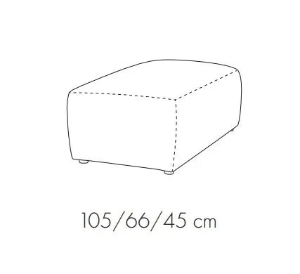Bastia Footstool dimensions