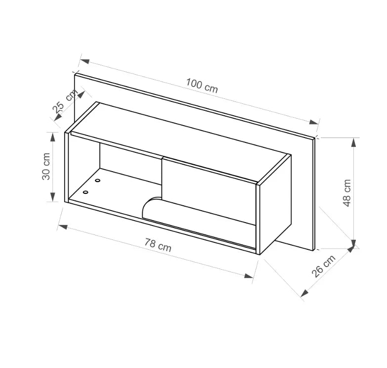 Futuro 9 Express Delivery Wall Shelf dimensions