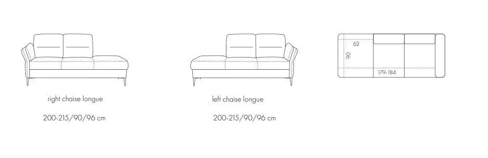Fosano Chaise Lounge dimensions