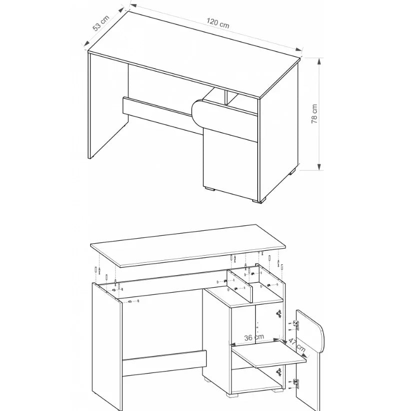Futuro 8 Express Delivery Desk dimensions