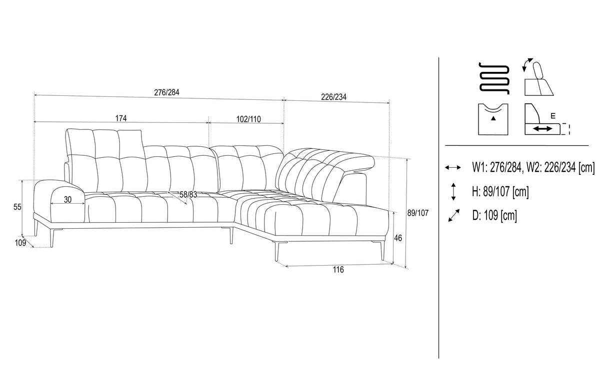 Grenada Corner Sofa Relax - Msofas LTD