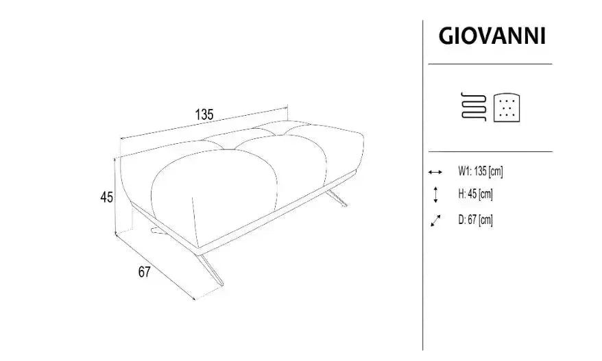 Giovanni Footstool dimensions