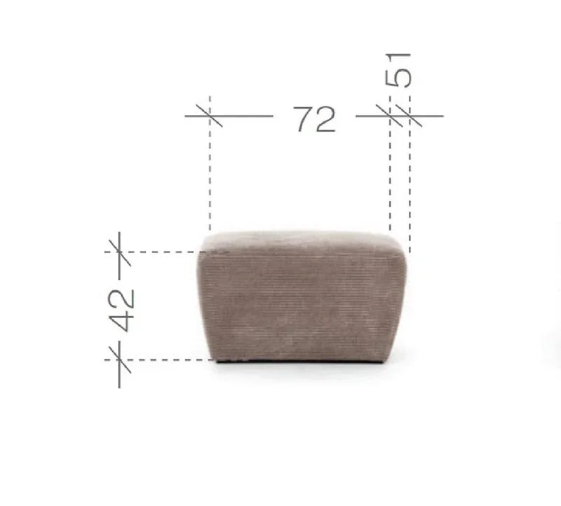 Milazzo Footstool dimensions