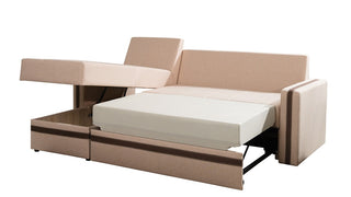 Ecksofa Euphoria Beige mit Bettkasten