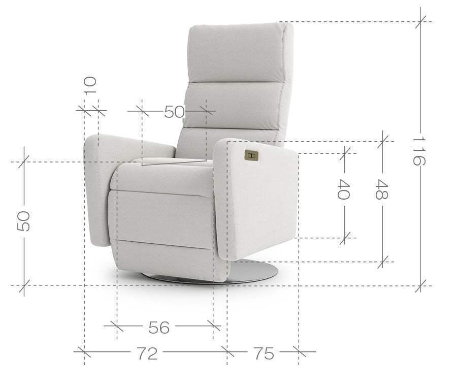 Osti Recliner Armchair dimensions