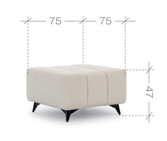 Ragusso Footstool dimensions
