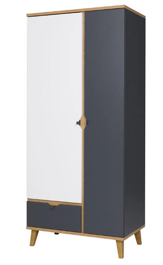 Memone White Oak Wardrobe 90