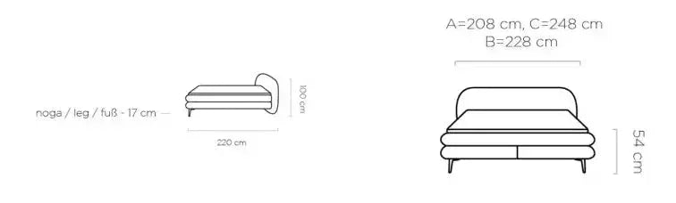 Bed Ovo dimensions