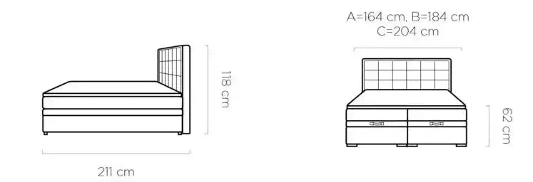 Bed Semeno dimensions
