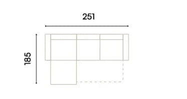 Sienna 3 Corner Sofa Bed With Storage dimensions