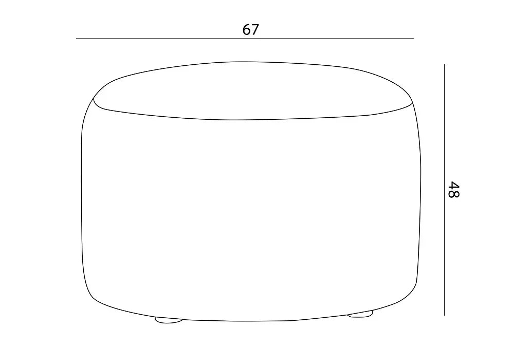 Varesso Swivel Footstool dimensions