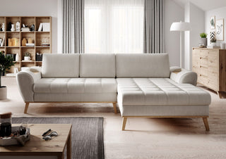 Nubo Ecksofa mit Bettkasten in Monolith 02 Schnelle Lieferung