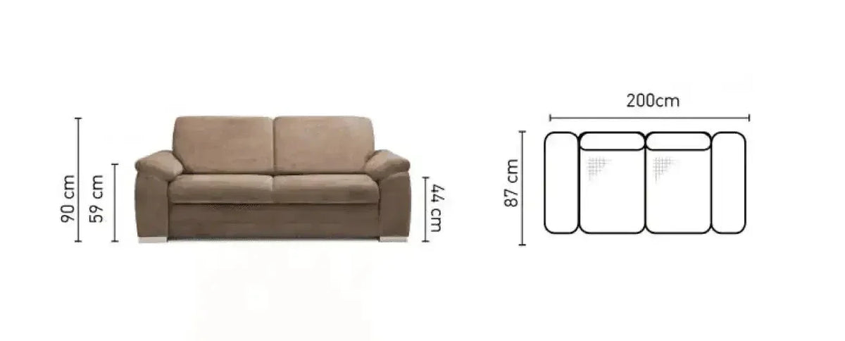 Barello 3 Seater Sofa dimensions