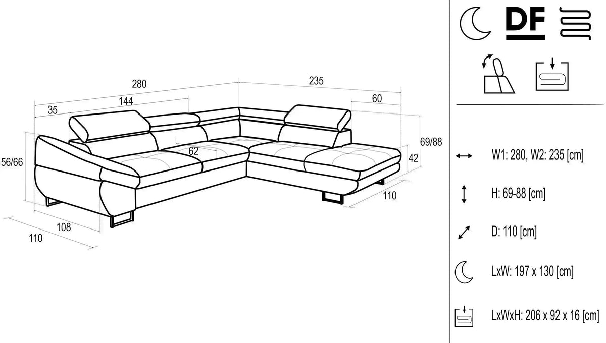 Fabio Corner Sofa Bed Zoya 12 Fast Delivery - Msofas LTD