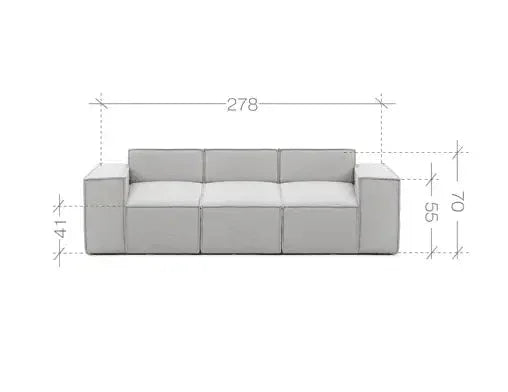 Fondy 3 Seater Sofa dimensions