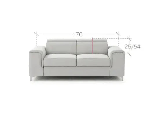 Genova 2 Seater Sofa dimensions