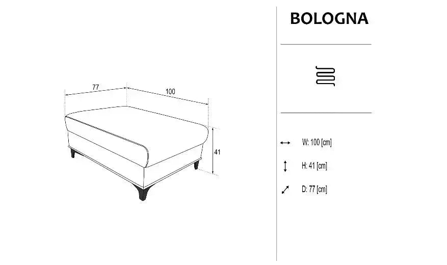 Bologna Footstool dimensions