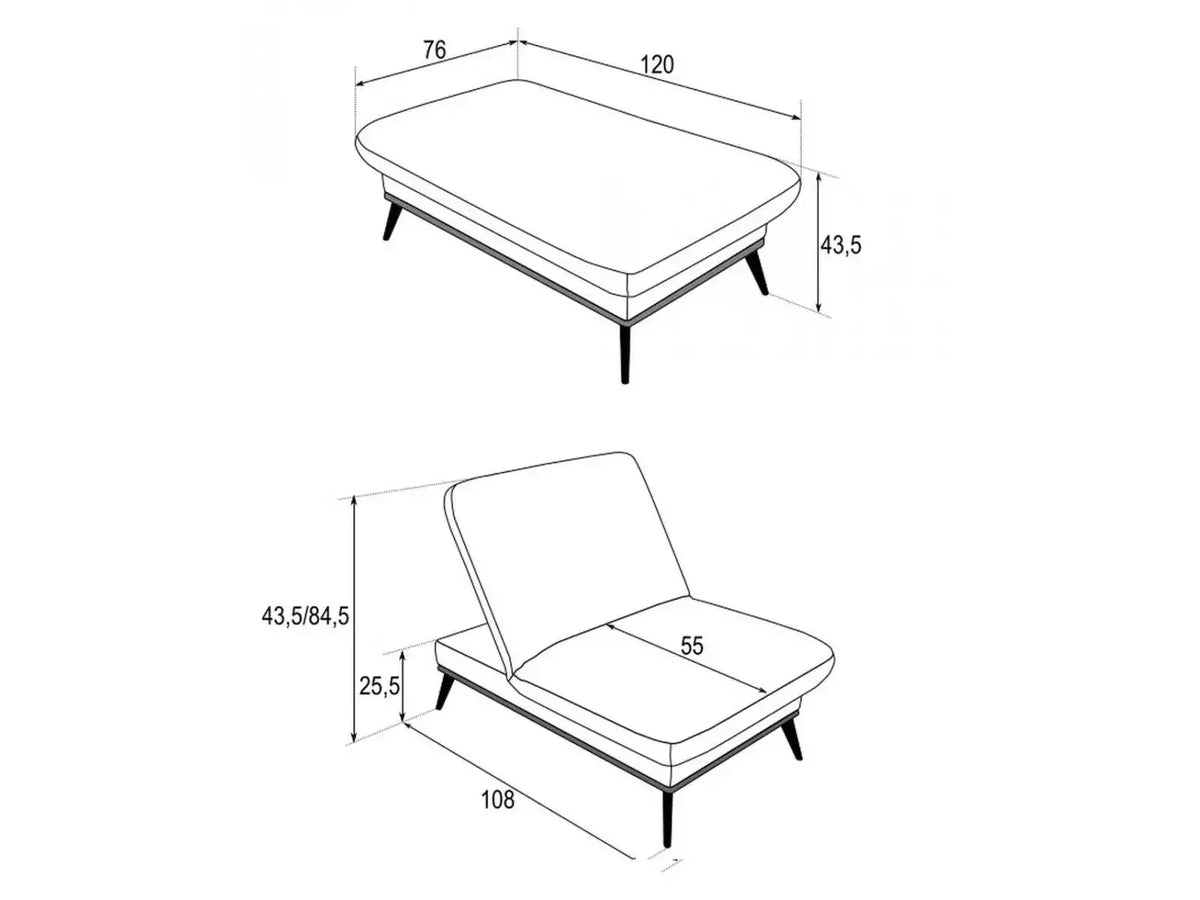Santorini Footstool dimensions