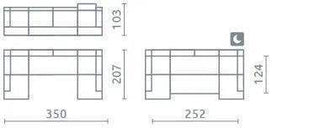 Umbria IV U Shape Corner Sofa Bed
