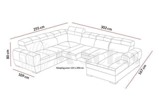 Vento III U Shape Corner Sofa Bed