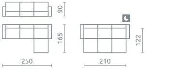 Niko Corner Sofa Bed With Storage dimensions