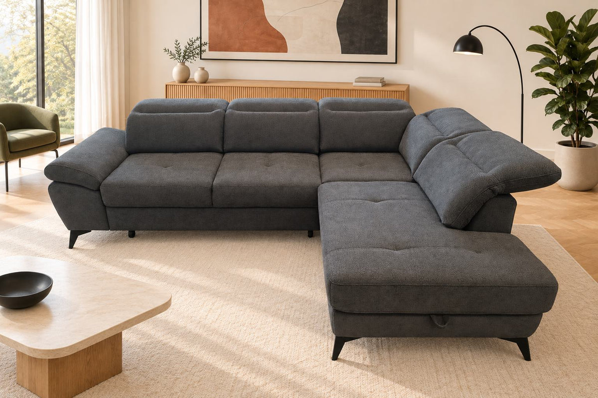 Mando Corner Sofa Bed With Storage