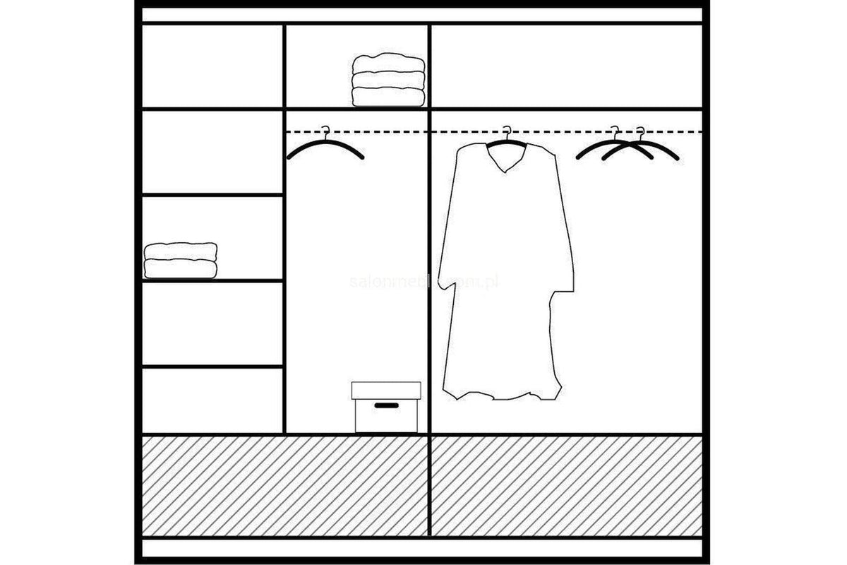 Marsylia 208 Graphite Wardrobe With Mirror