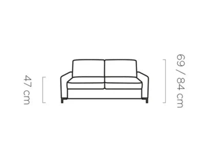 TINO S 160 - 3 Seater Sofa Bed with Mattress 160x200cm