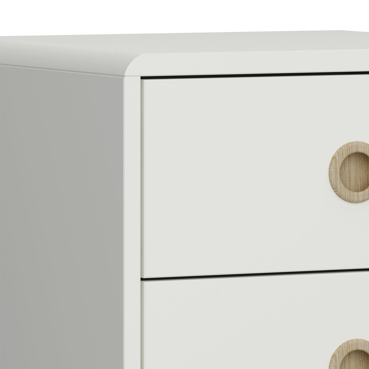 Softline 5 Drawer Narrow Chest Off White