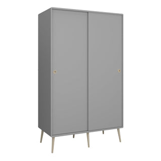 Softline Sliding 2 Door Wardrobe in Grey - Msofas LTD