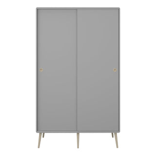 Softline Sliding 2 Door Wardrobe in Grey - Msofas LTD