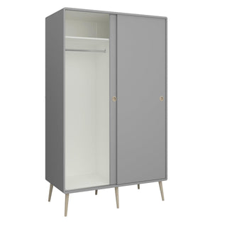 Softline Sliding 2 Door Wardrobe in Grey - Msofas LTD