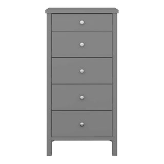 Tromso 5 Drawer Chest in Grey - Msofas LTD