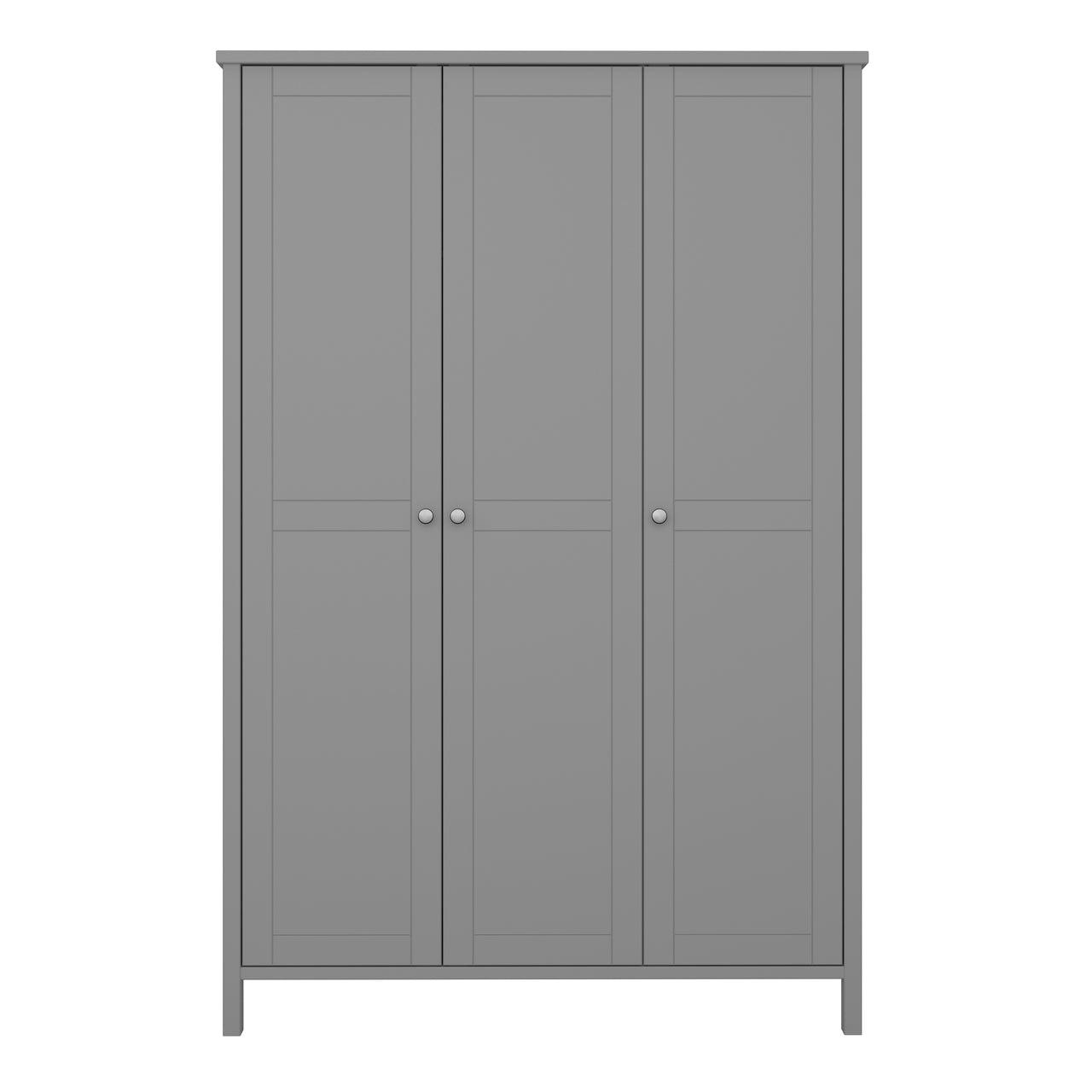 Tromso 3 Door Wardrobe Grey