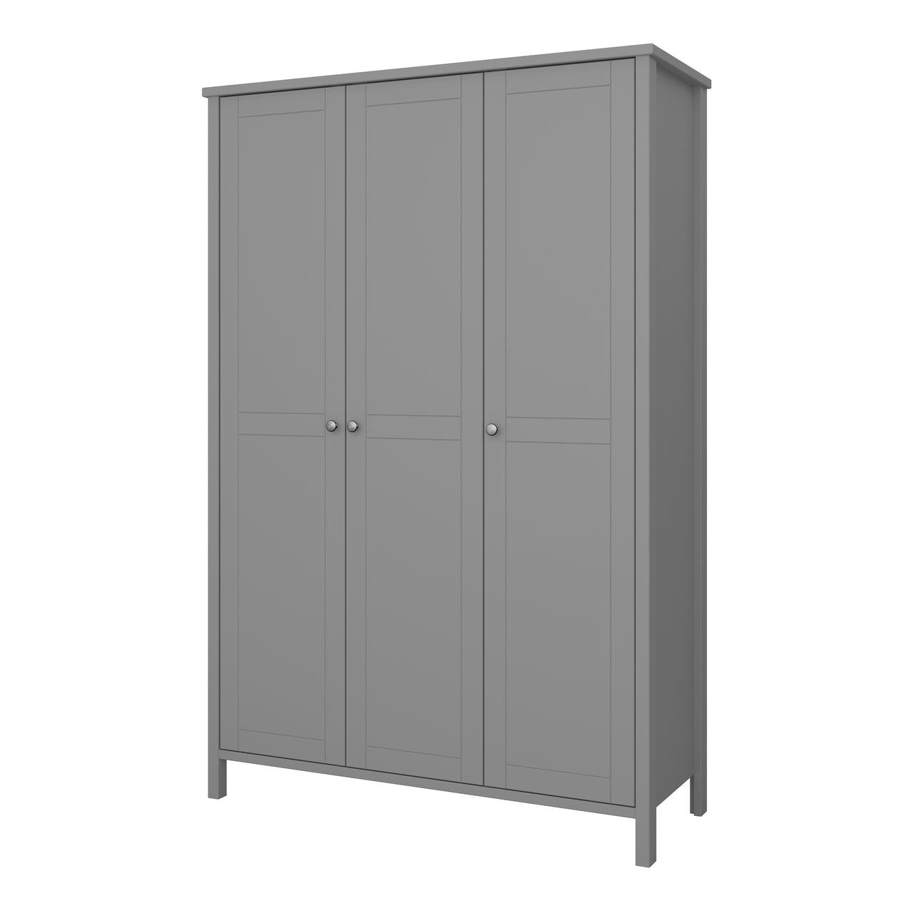 Tromso 3 Door Wardrobe Grey