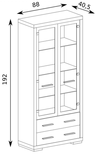 Vegas Glass Cabinet - Msofas LTD