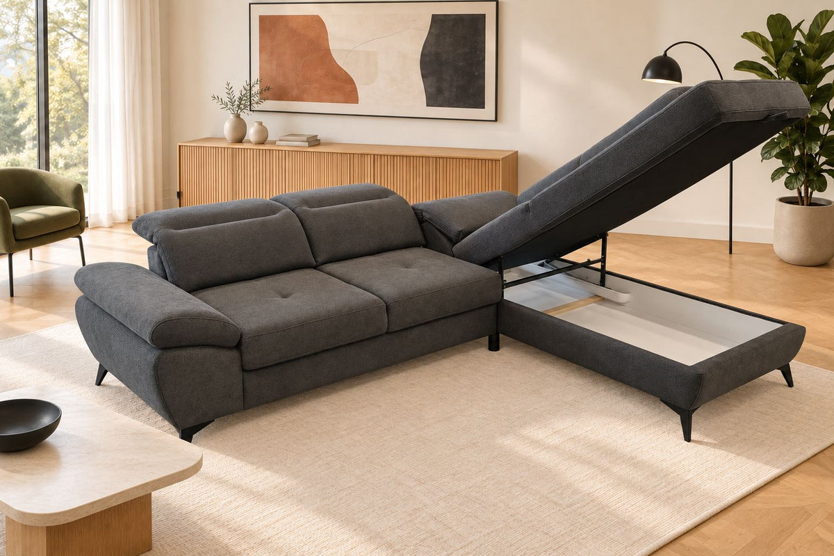Mando Corner Sofa Bed With Storage