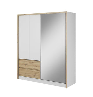 Sara 180 Wardrobe with Mirror - Msofas LTD