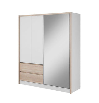 Sara 180 Wardrobe with Mirror - Msofas LTD