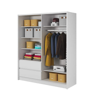 Sara 180 Wardrobe with Mirror - Msofas LTD