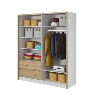 Sara 180 Wardrobe with Mirror - Msofas LTD