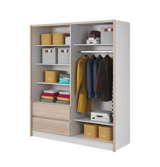 Sara 180 Wardrobe with Mirror - Msofas LTD