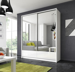 Aria II 180 Wardrobe with 2 Mirrors - Msofas LTD