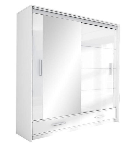 Marsylia 208 White Wardrobe with Mirror