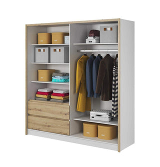 Sara 200 Wardrobe with Mirror - Msofas LTD